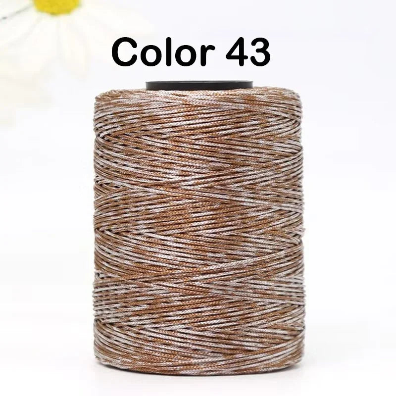 100g/Roll 1mm 230 Meters Ice Silk Summer Crochet Yarn for DIY Knitting Bag Shoes Hat Hollow Polyester Rope Thread Handmade Craft