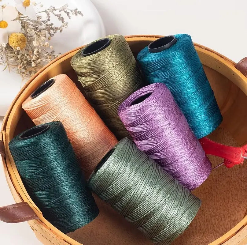 100g/Roll 1mm 230 Meters Ice Silk Summer Crochet Yarn for DIY Knitting Bag Shoes Hat Hollow Polyester Rope Thread Handmade Craft