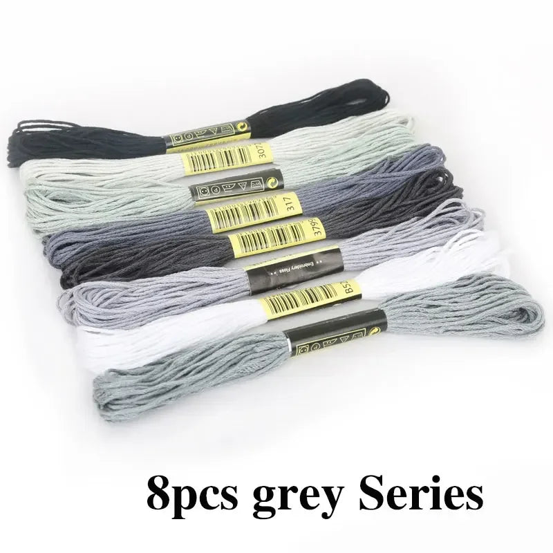 5/8/50/100pcs Mix Colors Embroidery Thread Cotton Sewing Skeins Rainbow Cotton & Silk Embroidery Threads for DIY Bracelet Making