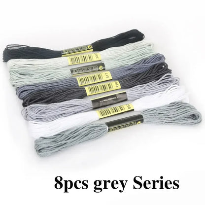 5/8/50/100pcs Mix Colors Embroidery Thread Cotton Sewing Skeins Rainbow Cotton & Silk Embroidery Threads for DIY Bracelet Making