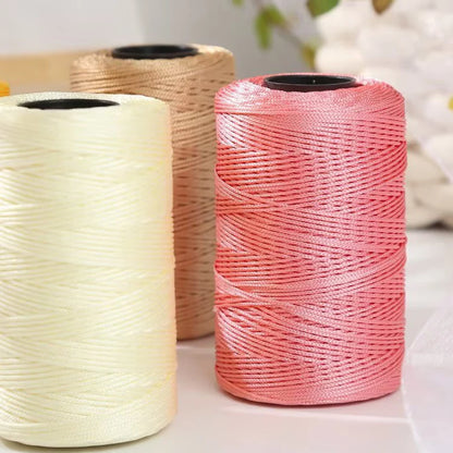 100g/Roll 1mm 230 Meters Ice Silk Summer Crochet Yarn for DIY Knitting Bag Shoes Hat Hollow Polyester Rope Thread Handmade Craft