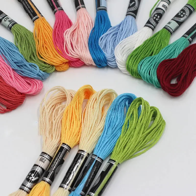 5/8/50/100pcs Mix Colors Embroidery Thread Cotton Sewing Skeins Rainbow Cotton & Silk Embroidery Threads for DIY Bracelet Making