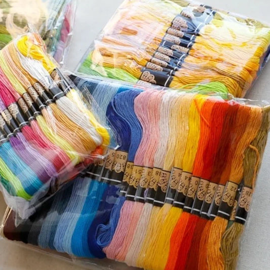 Mix Colors Embroidery Thread Cotton Sewing Skeins Craft Cross Stitch Floss Kit Line DIY Tools Make Bracelets