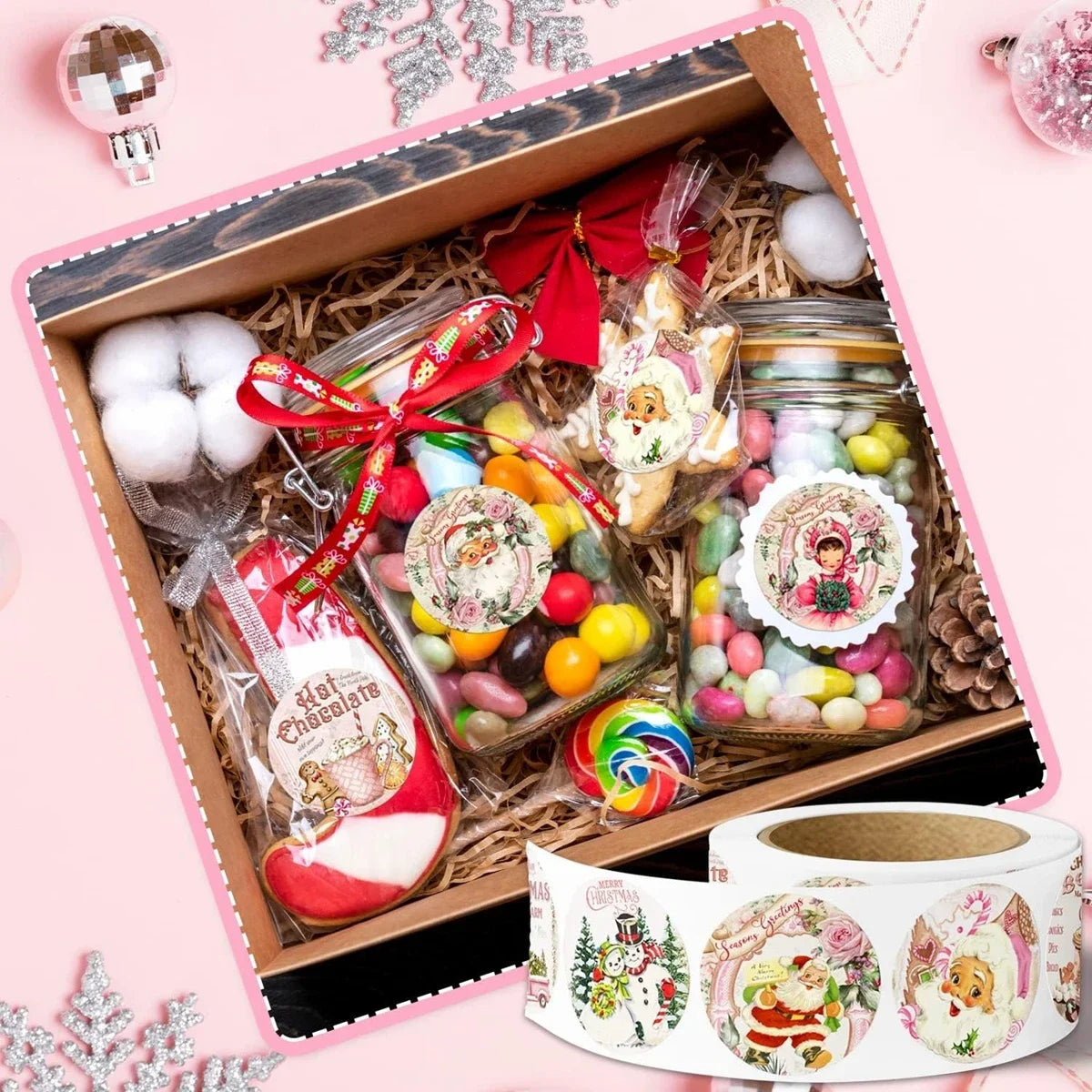 Christmas Stickers for Envelope 500pcs 1inch