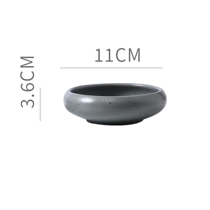 Solid Color Ceramic Sauce Salad Dessert Bowl Retro Fashion Luxury Gift Appetizer Dip Bowl Condiment Kitchen Bar Utensils