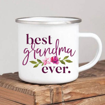 Mothers Day Gift For Grandmother  Worlds Best Grandma coffee mug Grandma drink enamel mugs Granny Grandmother Birthday Gifts