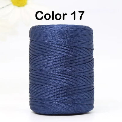 100g/Roll 1mm 230 Meters Ice Silk Summer Crochet Yarn for DIY Knitting Bag Shoes Hat Hollow Polyester Rope Thread Handmade Craft