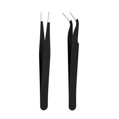 Stainless Steel Tweezers Scrapbook Sticker Tape Picking Straight Head Elbow Tweezers DIY Junk Journal Album Crafts Supplies