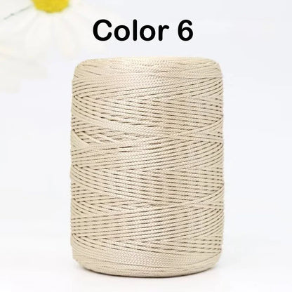 100g/Roll 1mm 230 Meters Ice Silk Summer Crochet Yarn for DIY Knitting Bag Shoes Hat Hollow Polyester Rope Thread Handmade Craft
