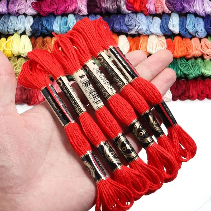 5/8/50/100pcs Mix Colors Embroidery Thread Cotton Sewing Skeins Rainbow Cotton & Silk Embroidery Threads for DIY Bracelet Making