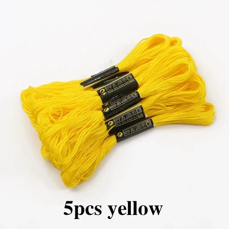 5/8/50/100pcs Mix Colors Embroidery Thread Cotton Sewing Skeins Rainbow Cotton & Silk Embroidery Threads for DIY Bracelet Making