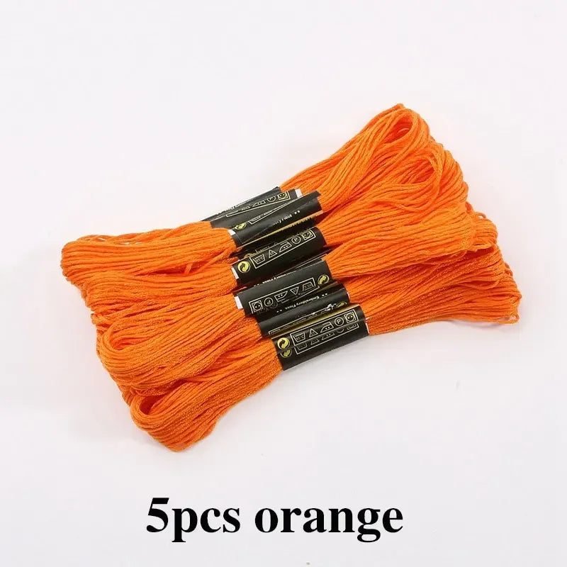 5/8/50/100pcs Mix Colors Embroidery Thread Cotton Sewing Skeins Rainbow Cotton & Silk Embroidery Threads for DIY Bracelet Making
