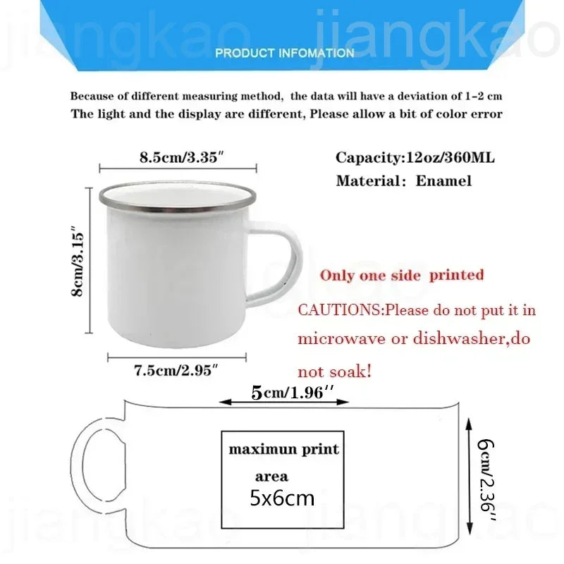 Thank You Grandma for All These Magical Moments Print Enamel Mug Outdoor Cup Drink Coffee Cups Holiday Birthday Gift for Grandma