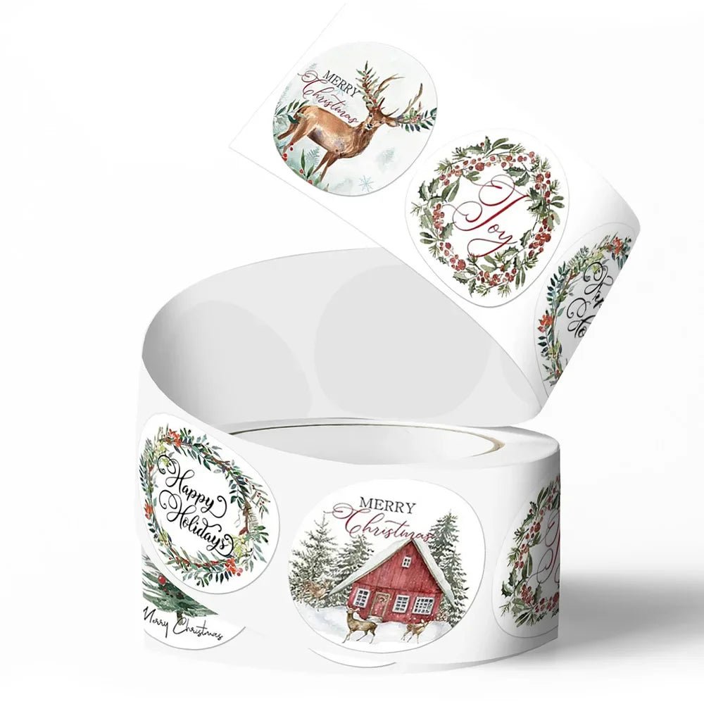 Christmas Stickers for Envelope 500pcs 1inch