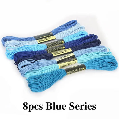 5/8/50/100pcs Mix Colors Embroidery Thread Cotton Sewing Skeins Rainbow Cotton & Silk Embroidery Threads for DIY Bracelet Making