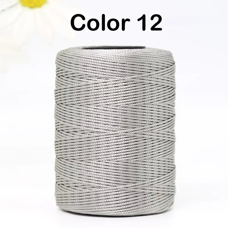 100g/Roll 1mm 230 Meters Ice Silk Summer Crochet Yarn for DIY Knitting Bag Shoes Hat Hollow Polyester Rope Thread Handmade Craft