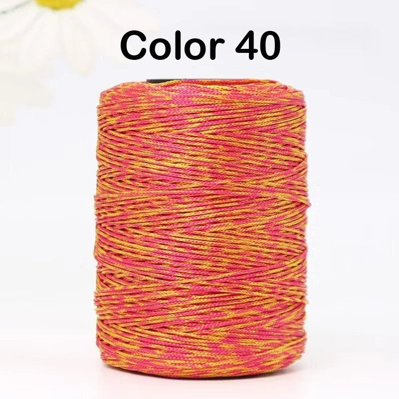 100g/Roll 1mm 230 Meters Ice Silk Summer Crochet Yarn for DIY Knitting Bag Shoes Hat Hollow Polyester Rope Thread Handmade Craft