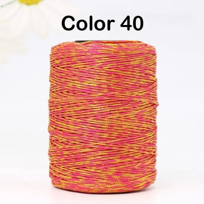 100g/Roll 1mm 230 Meters Ice Silk Summer Crochet Yarn for DIY Knitting Bag Shoes Hat Hollow Polyester Rope Thread Handmade Craft