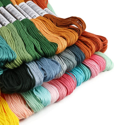 Mix Colors Embroidery Thread Cotton Sewing Skeins Craft Cross Stitch Floss Kit Line DIY Tools Make Bracelets